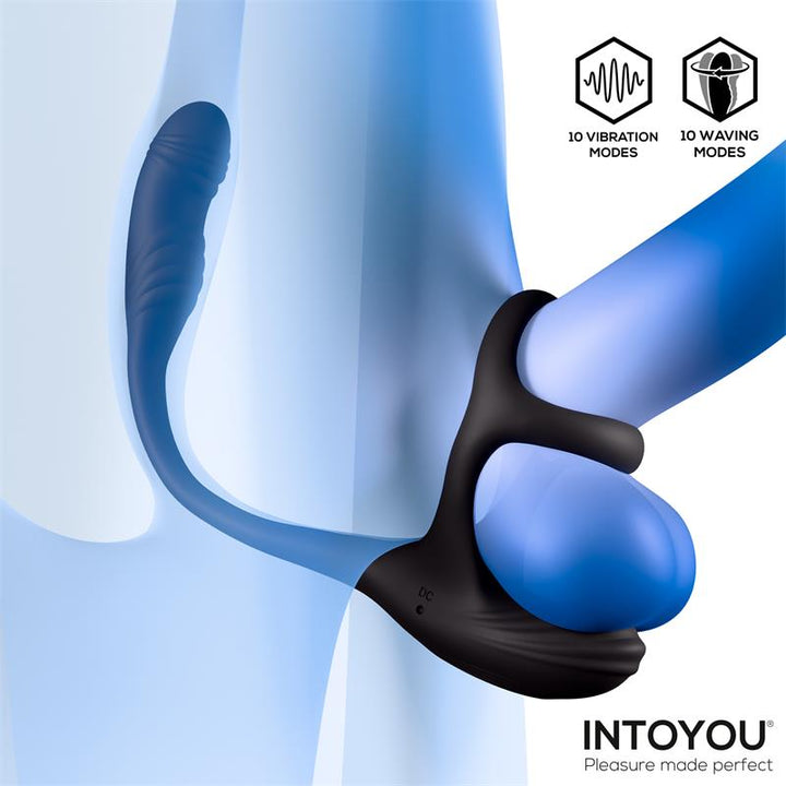 Kamber 360º Waving Vibrating Anal Plug and Cockring