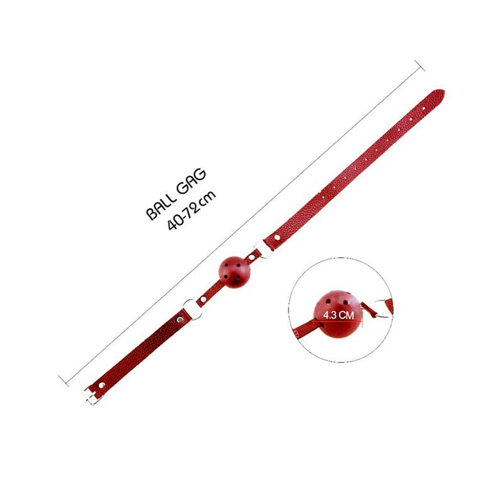 Discretion Breathable Gag Red