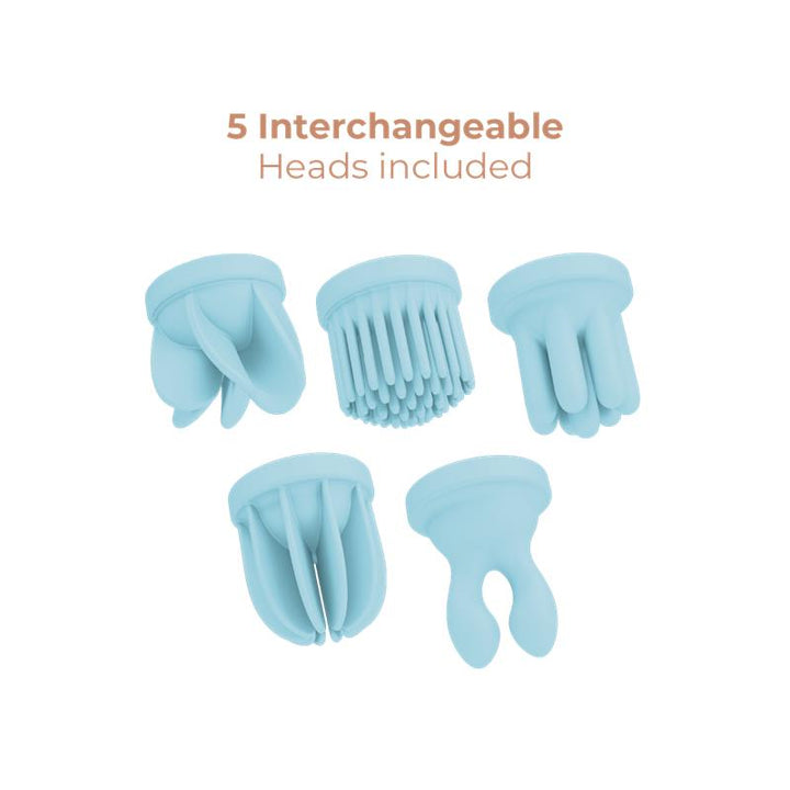 Stimulator Caress Vibration and Rotation Light Blue