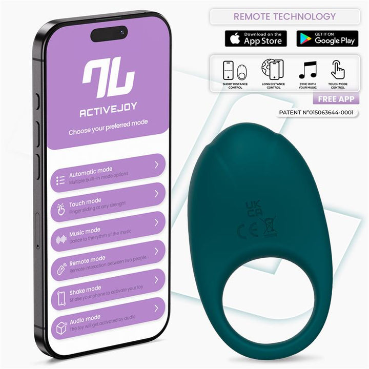 Ringo Vibrating Ring with App Unibody Green